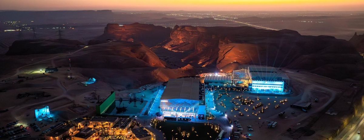 Aerial view of Al-Hisn Big Time Studios near Riyadh